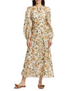 Chintz Floral Linen Midi-Dress detail