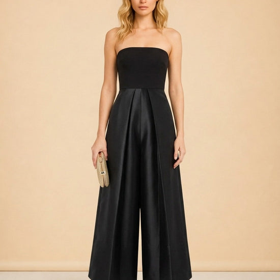 Alden Jumpsuit in Twill & Crepe by Solace London