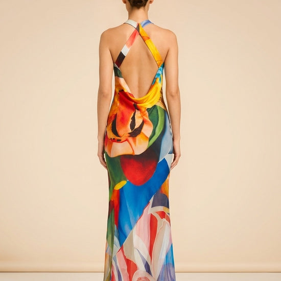 Salpicon Long Silk Dress