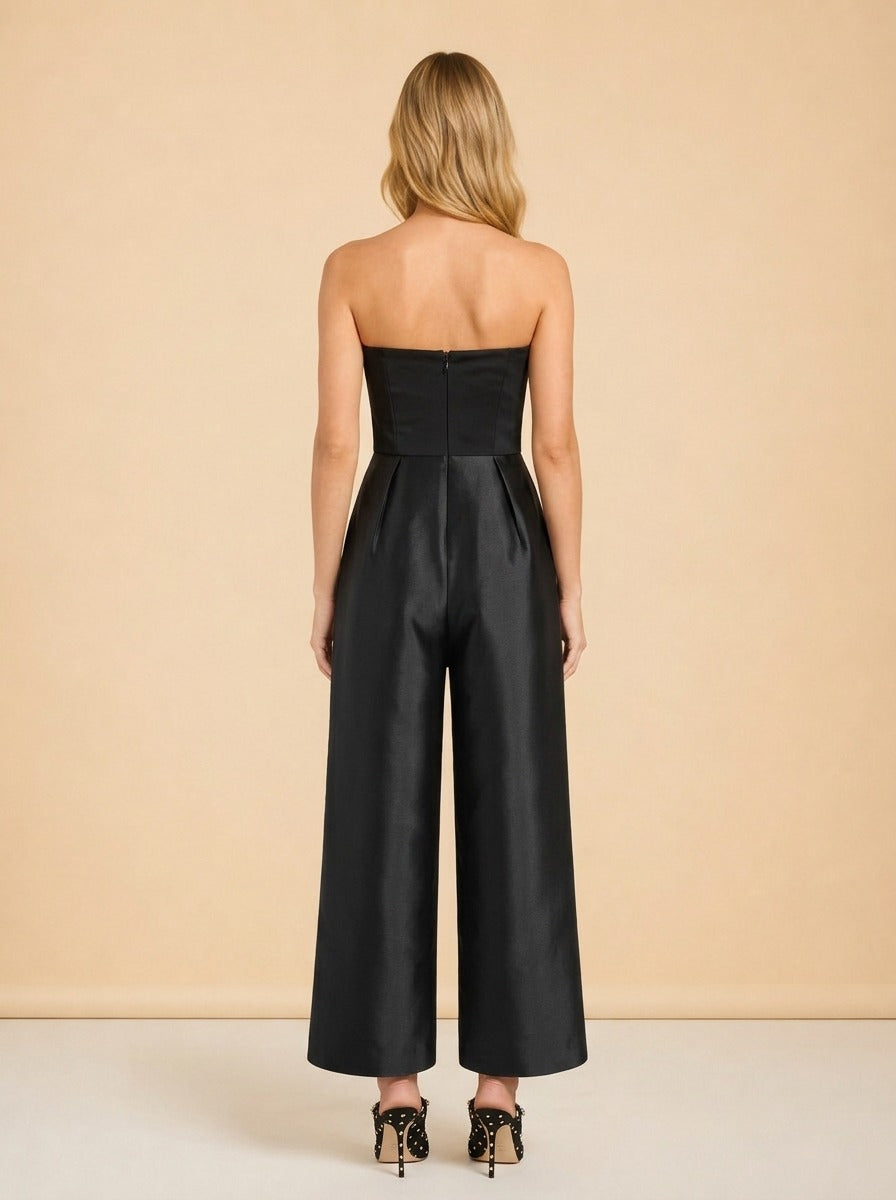 Alden Jumpsuit in Twill & Crepe by Solace London