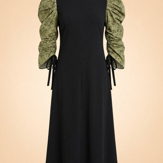 Black Juliet Printed Maxi Dress by Hyacinth House