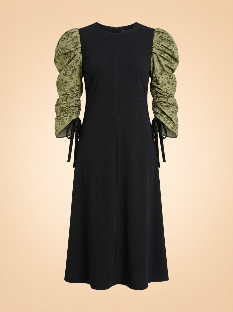 Black Juliet Printed Maxi Dress by Hyacinth House