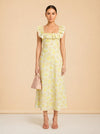 Goldie Ruffle Neck Midi Dress by Zimmermann
