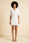 Molly Mini Shirt Dress — on model