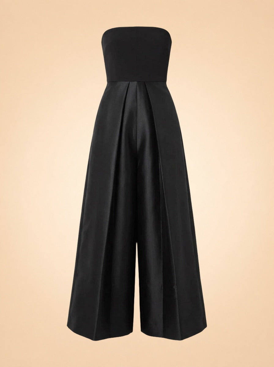 Alden Jumpsuit in Twill & Crepe by Solace London