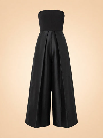 Alden Jumpsuit in Twill & Crepe by Solace London