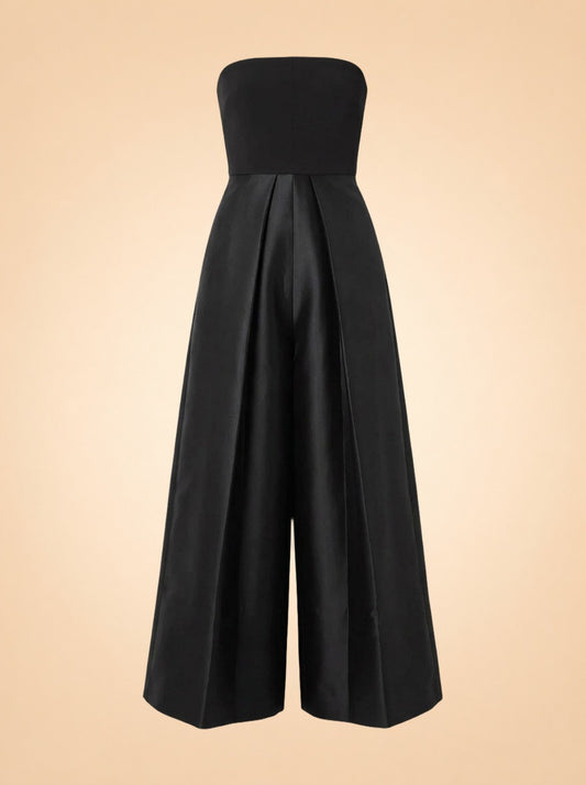 Alden Jumpsuit in Twill & Crepe by Solace London