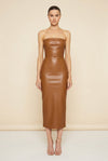 Killa Faux Leather Dress — on model