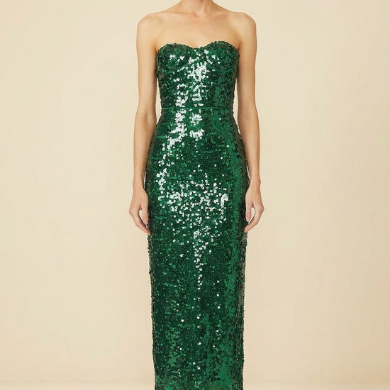 Monique Strapless Dress — on model
