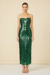 Monique Strapless Dress — on model