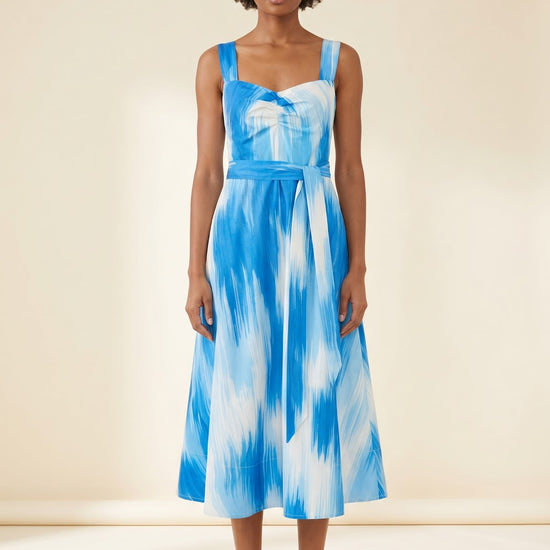 Jayden Dress in Printed Poplin — on model