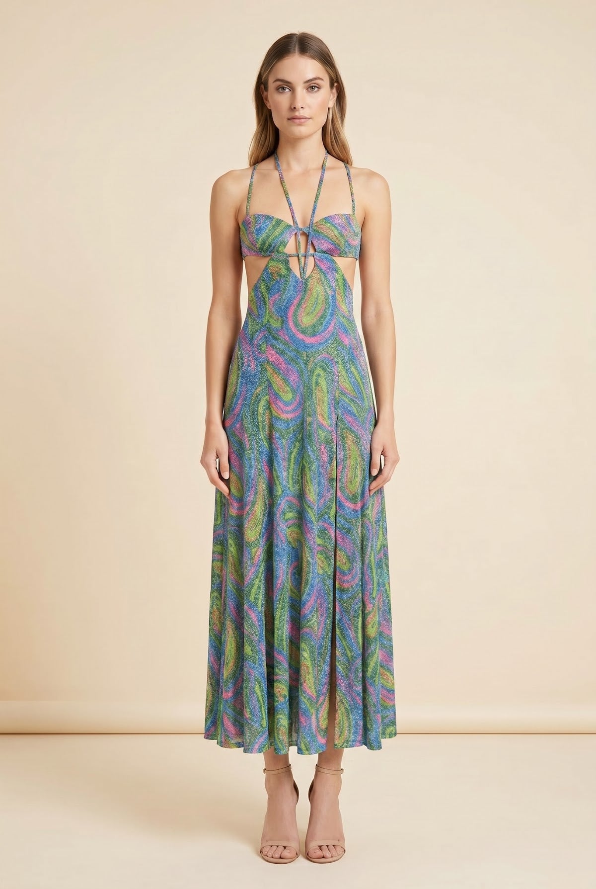 Swan Lake Midi Dress — on model
