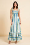 Margaret Striped Tie Back Gown by Couper — view 3