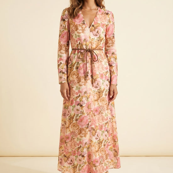 Floral-Print Linen Maxi - view 3