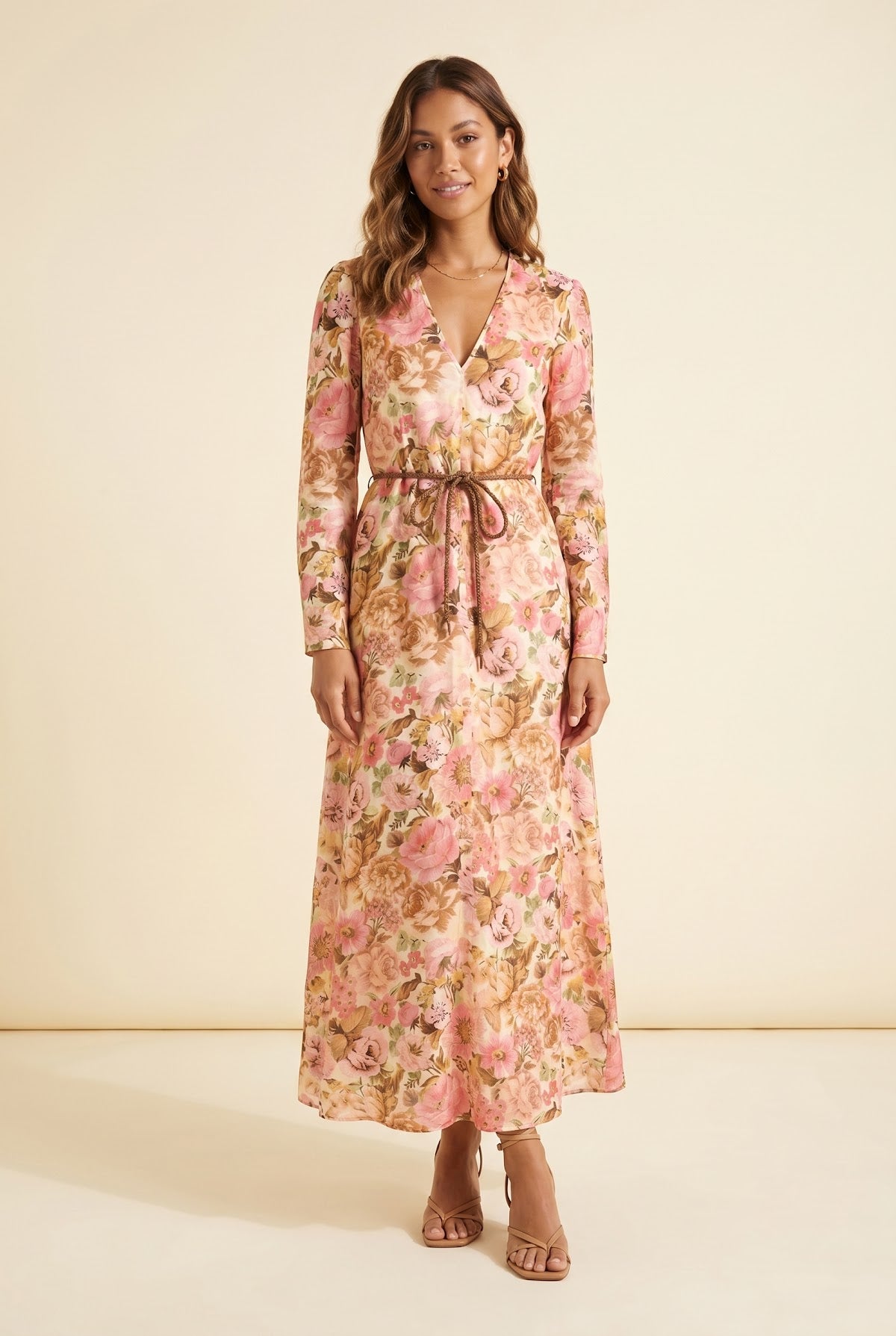 Floral-Print Linen Maxi - view 3