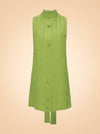 Albee Tie-Neck Mini Dress by Staud