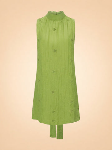 Albee Tie-Neck Mini Dress by Staud
