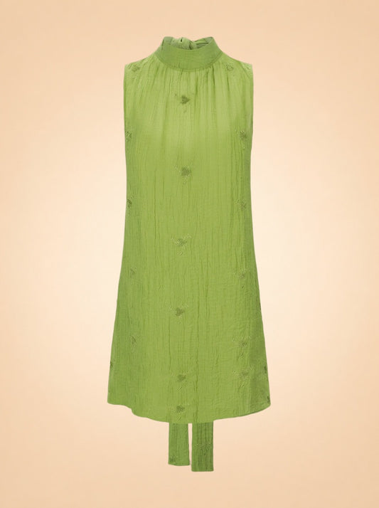 Albee Tie-Neck Mini Dress by Staud