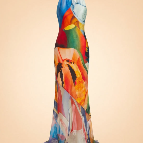Salpicon Long Silk Dress
