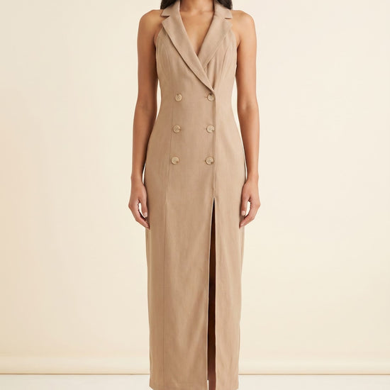 Arden Blazer Dress — on model