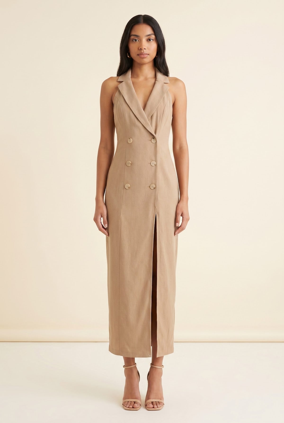 Arden Blazer Dress — on model