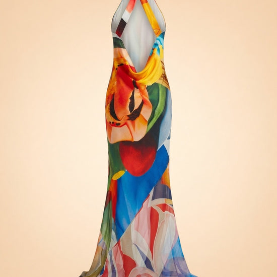 Salpicon Long Silk Dress