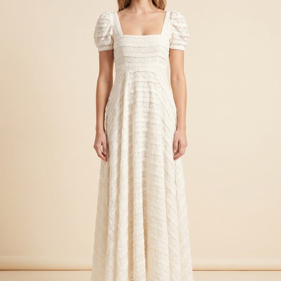 Ryan Catalina Lace Maxi Dress — on model