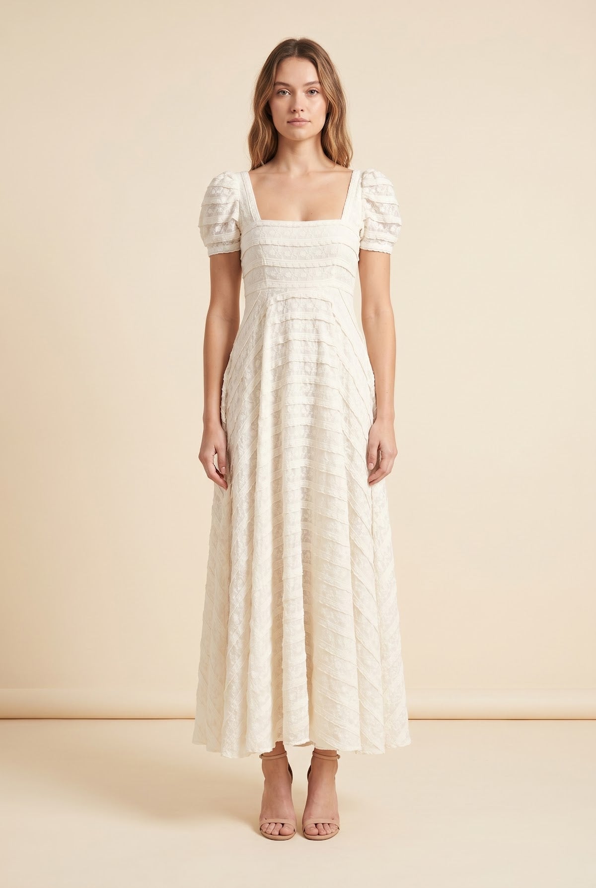 Ryan Catalina Lace Maxi Dress — on model