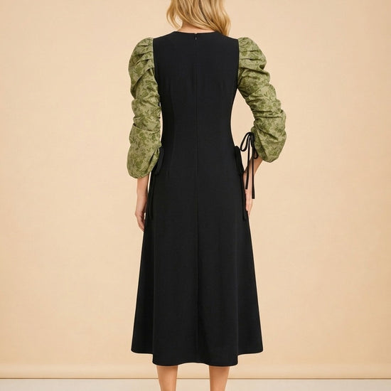 Black Juliet Printed Maxi Dress by Hyacinth House