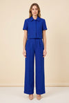 Alistair Top & Pants in Bright Blue — on model