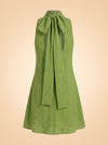 Albee Tie-Neck Mini Dress by Staud