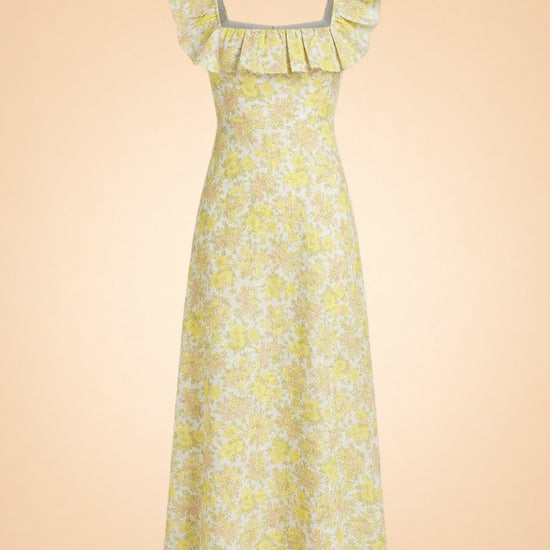 Goldie Ruffle Neck Midi Dress by Zimmermann