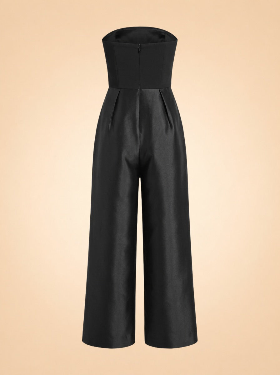 Alden Jumpsuit in Twill & Crepe by Solace London