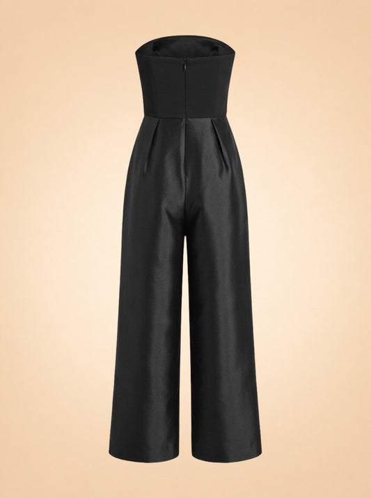 Alden Jumpsuit in Twill & Crepe by Solace London