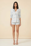Pricilla Boxweave Blazer & Shorts — on model