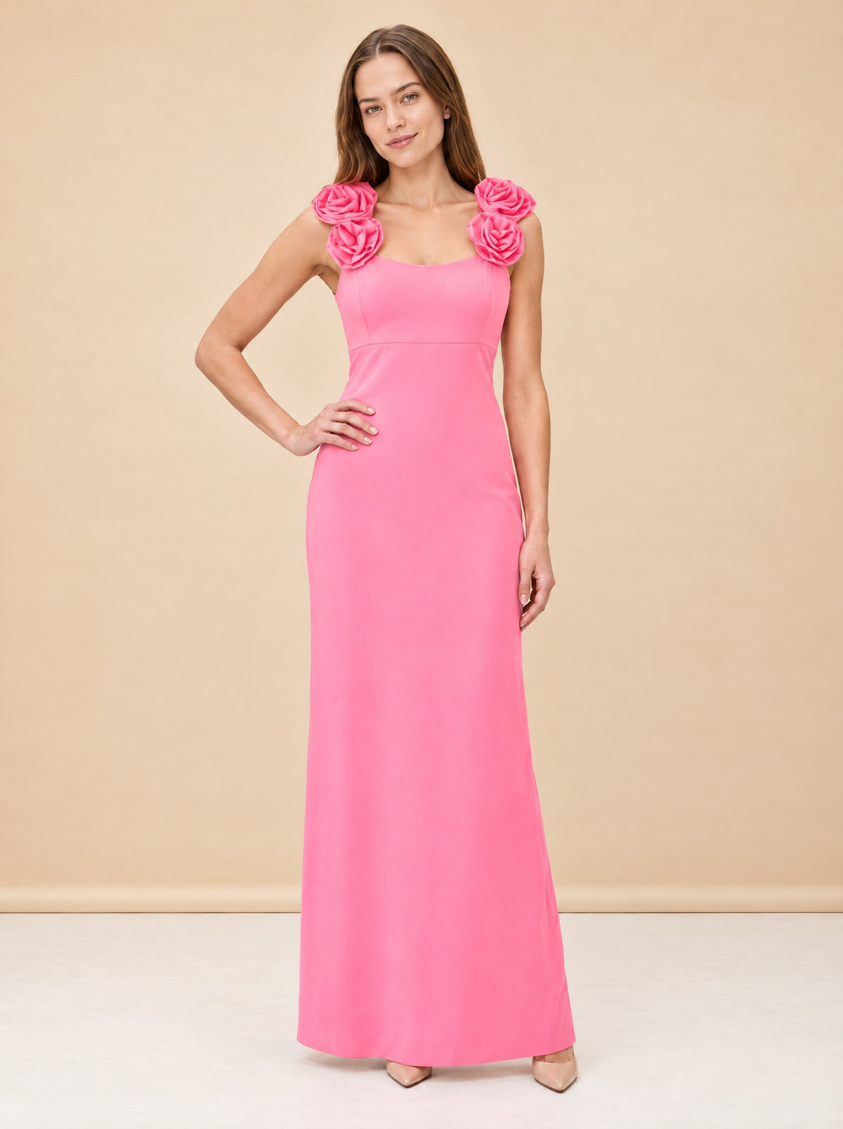 Lilly Pulitzer Pink Sweetheart Maxi Gown Aamira Maxi Dress size 0 model_front_2