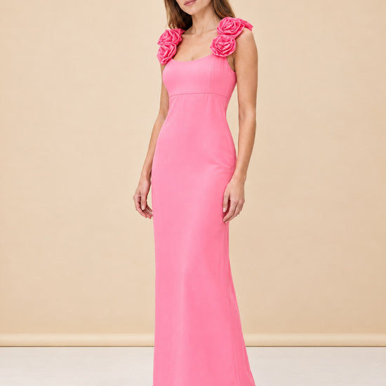 Lilly Pulitzer Pink Sweetheart Maxi Gown Aamira Maxi Dress size 0 model_front_3