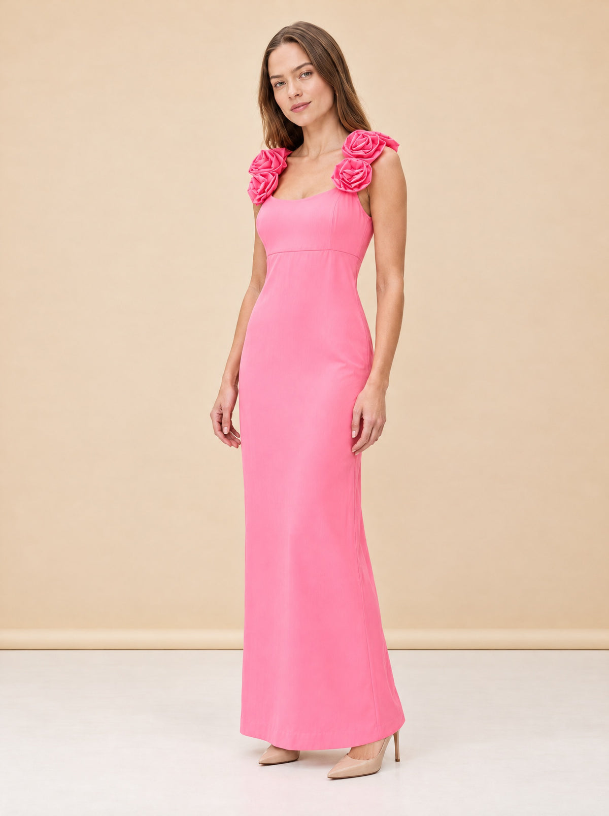Lilly Pulitzer Pink Sweetheart Maxi Gown Aamira Maxi Dress size 0 model_front_3