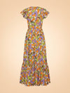 Abstract Floral-Print Midi