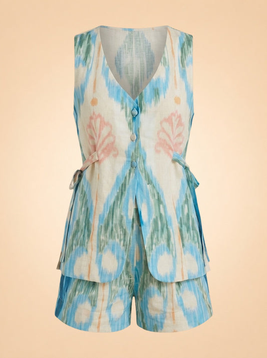 Alexa Top/Tasha Short Set ghost_front