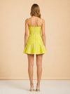 Alexis Alik Dress in Tuscan Spring (yellow) — on model, back