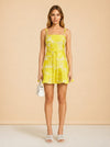 Alexis Alik Dress in Tuscan Spring (yellow) — on model, front
