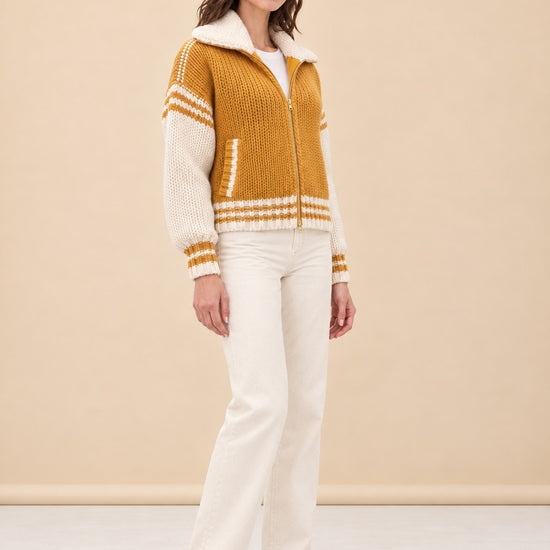 All-Star Gold Varsity Sweater model_front_2