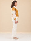 All-Star Gold Varsity Sweater model_side