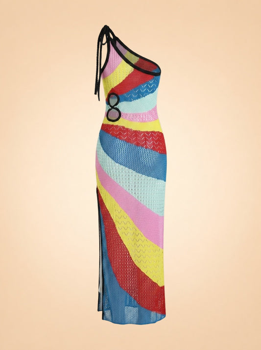 Alpes Rainbow Dress - back (flat)