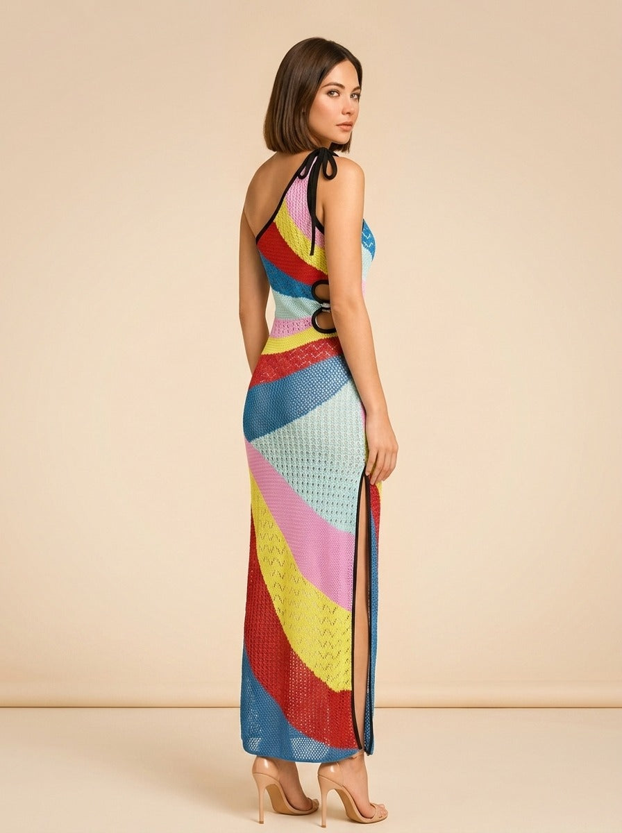 Alpes Rainbow Dress - detail