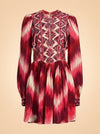 Amanda Stripes Tapestry Abstract-Print Minidress