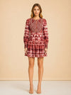 Amanda Stripes Tapestry Abstract-Print Minidress