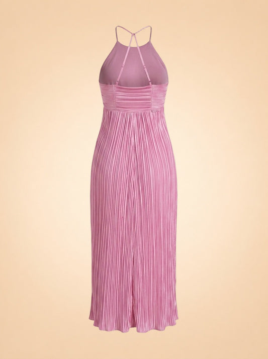 Angelina Pink Pleated Maxi ghost_back