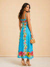 Annalisa Dress in Wildflower Aqua by Elizabeth James — over the shoulder